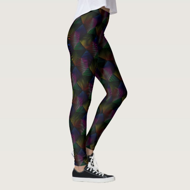 Leggings Prison arc-en-ciel en noir (Droite)