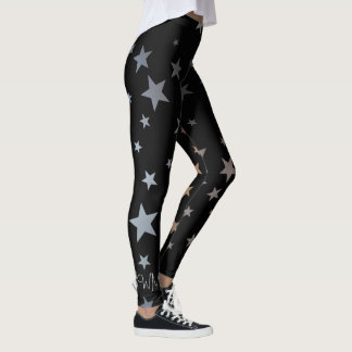 Leggings Profil sous convention astérisque argenté de