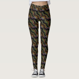 Leggings Psychédélique hippie onduleux des années 70 super