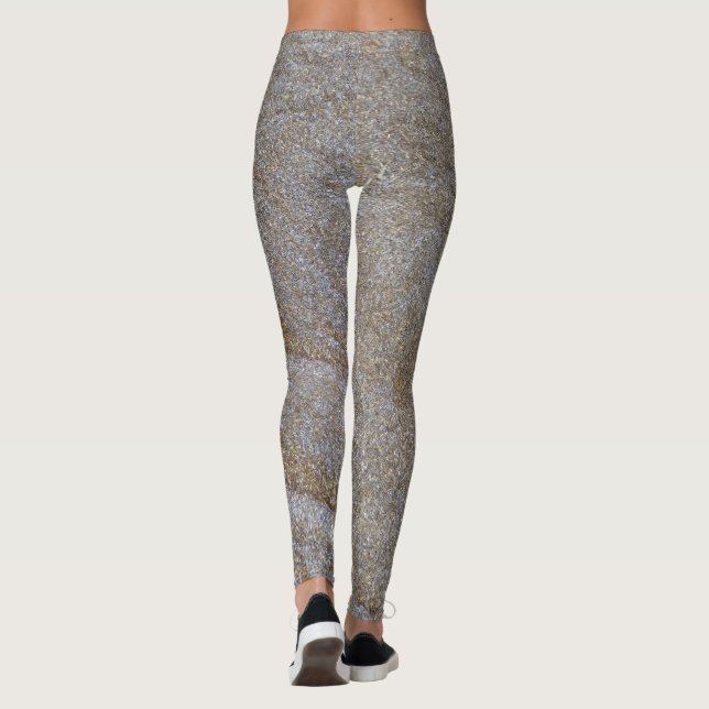 Leggings puces en laiton doré brillant (Dos)
