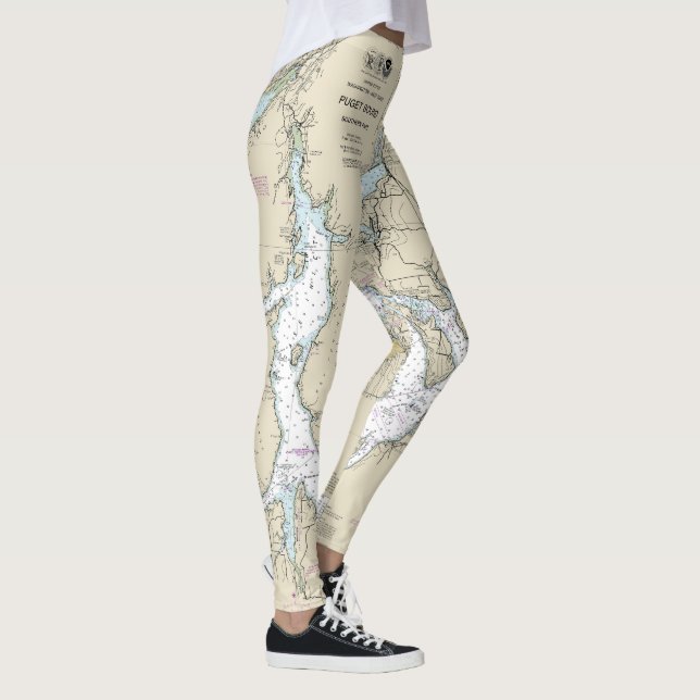 Leggings Puget Sound Partie sud Graphique nautique 18448 (Droite)