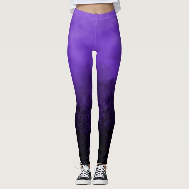Leggings Purple Cloudy Fumé Flamme de verre fumé (Devant)
