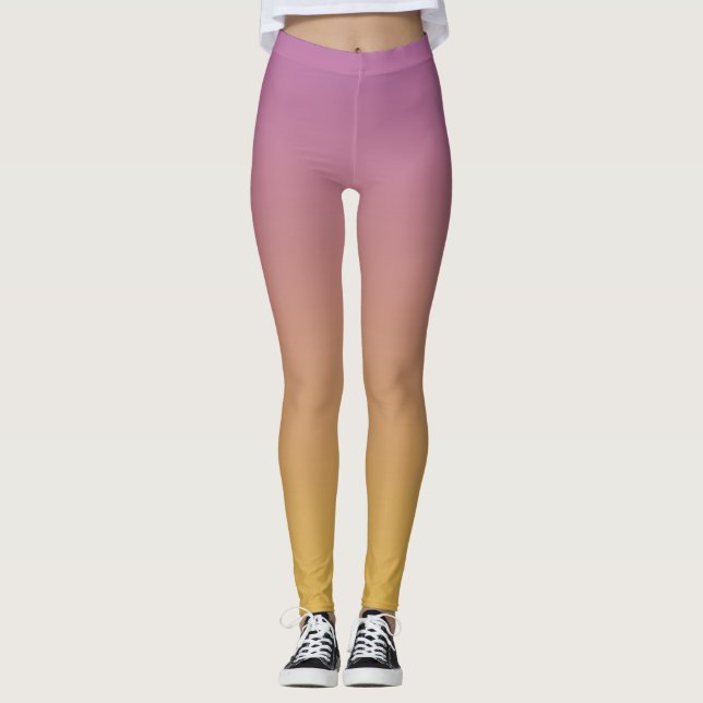 Leggings Purple et or graduel (Devant)