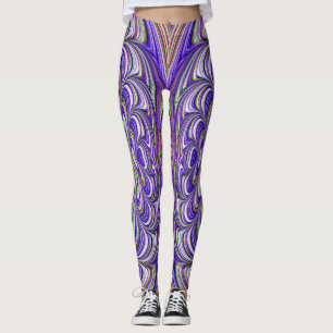 Leggings ~purple green white ~ Original