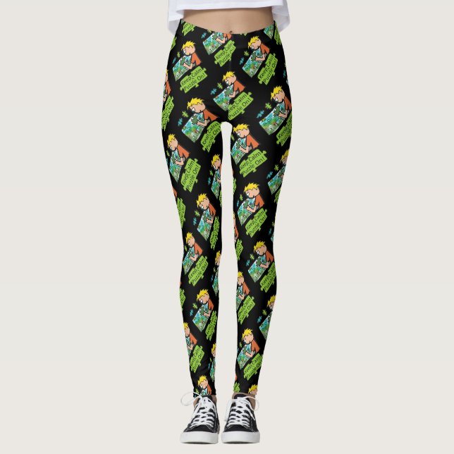 Leggings Puzzle Conserver le calme (Devant)