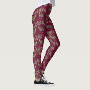 Leggings Quail tiré à la main sur le vin