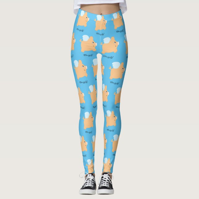 Leggings Quand les porcs volent (Devant)
