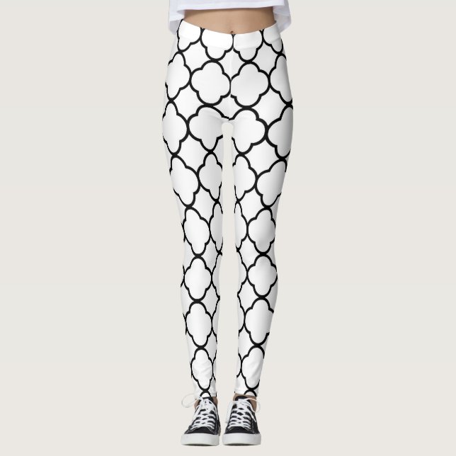 Leggings Quaterfoil blanc (Devant)