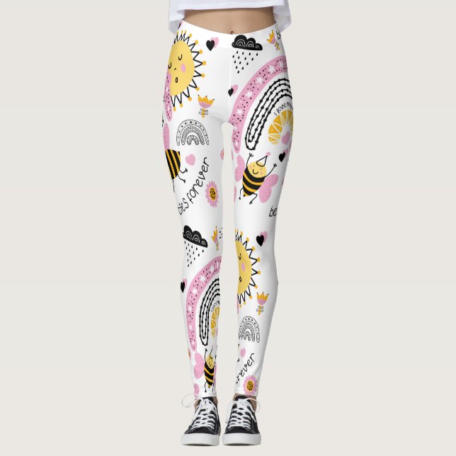 Leggings Queen Bees Best Friends Forever Cute (Devant)