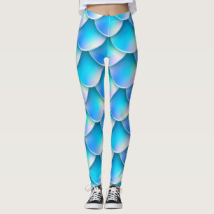 Leggings queue de sirène bleue