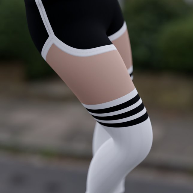 Leggings Raccourcis rétros noirs Chaussettes à tube OTK Leg (Créateur téléchargé)