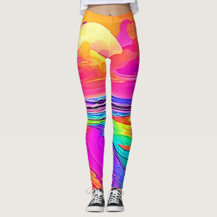 Leggings Rainbow Beach : Cartoon Fun