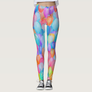 Leggings Rainbow Dreams : Watercolor Balloon Art