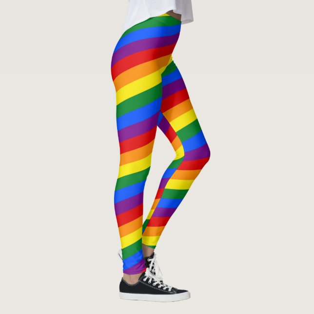 Leggings RAINBOW FLAG COULEURS rayures + vos idées (Droite)