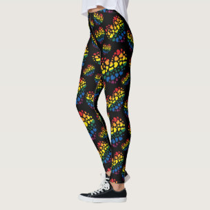 Leggings Rainbow Hearts