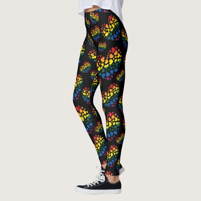 Leggings Rainbow Hearts (Gauche)