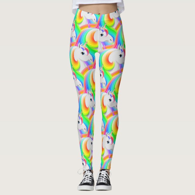 Leggings Rainbow LGBT Princess Unicorn (Devant)