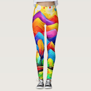 Leggings Rainbow Mountains Paysage Abstrait