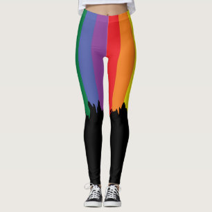 Leggings Rainbow Pride exécution peinture nouveauté amusant