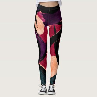 Leggings Rainbow Streaks : Texture acrylique Abstraite
