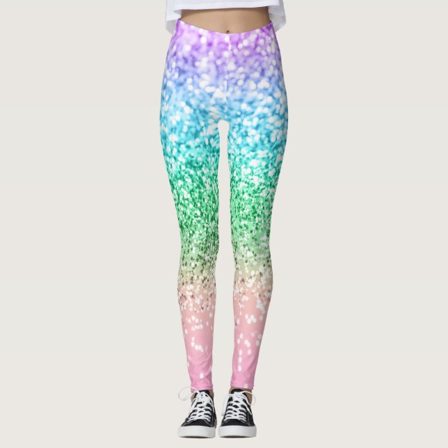 Leggings Rainbow Unicorn Parties scintillant 1 (Parties sci (Devant)