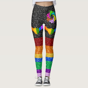 Leggings Rainbow Unity Parties scintillant Images Pop Fashi