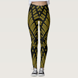 Leggings "Ratti_Creative_Arts" noirs et jaunes