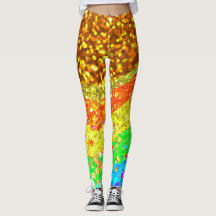 Leggings rayonnants arc-en-ciel