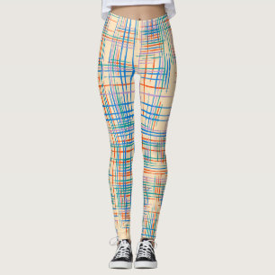 Leggings rayures Abstraites, tapis de gazon ethnique coloré