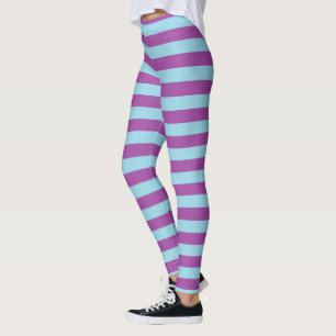 Leggings Rayures bleues et pourpres en pastel