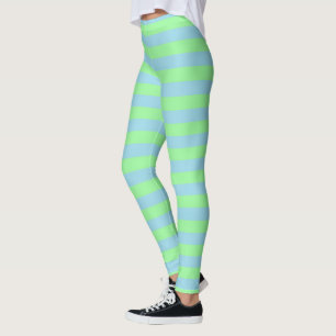Leggings Rayures bleues vertes et en pastel en bon état