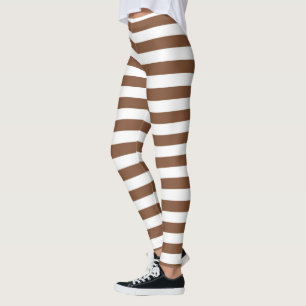 Leggings Rayures Brown et blanches