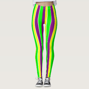 Leggings Rayures de Mardi Gras