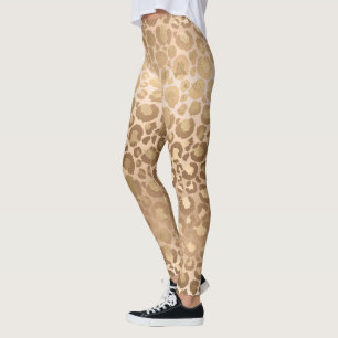 Leggings Rayures de tigre brun clair Imprimé animalier Safa