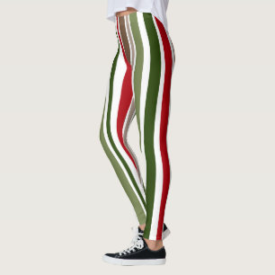 Leggings Rayures irrégulières colorées de style festif mode