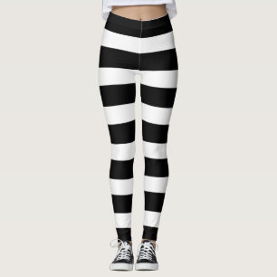 Leggings Rayures noires et blanches