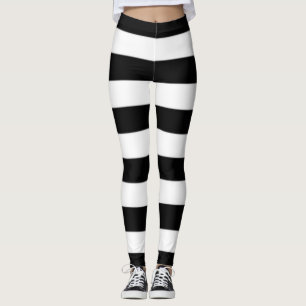Leggings Rayures noires et blanches 