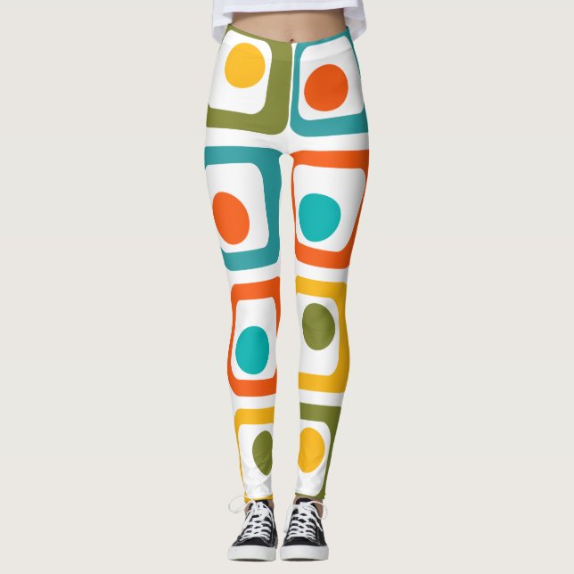 Leggings Rectangles modernes du milieu du siècle (Devant)