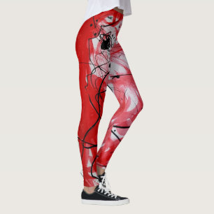 Leggings Red & Black