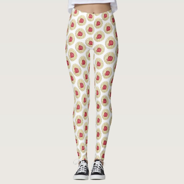 Leggings Red Cherry Danish Breakfast Pâtisserie (Devant)