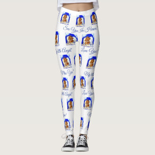 Leggings Red Dachshund ANGEL