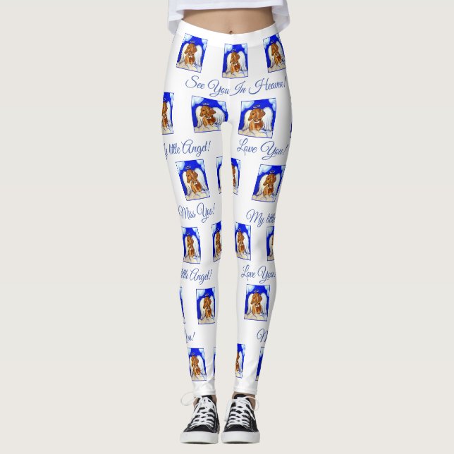 Leggings Red Dachshund ANGEL (Devant)