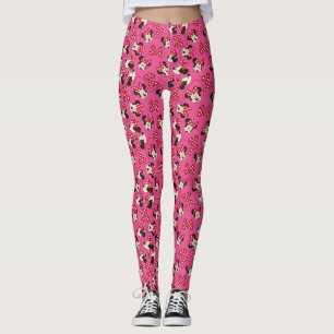 Leggings Red Minnie Motif rose