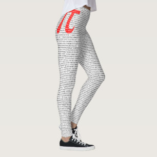 Leggings Red Number pi est un symbole de constante mathémat