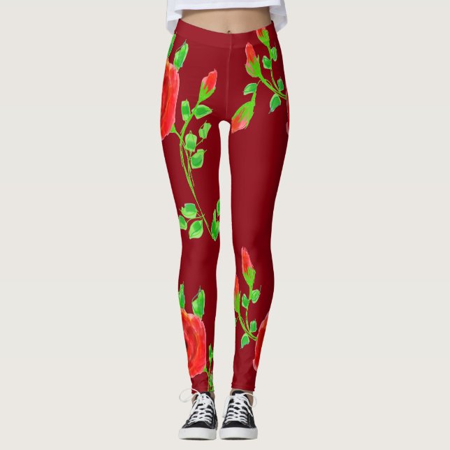 Leggings Red Rose (Devant)