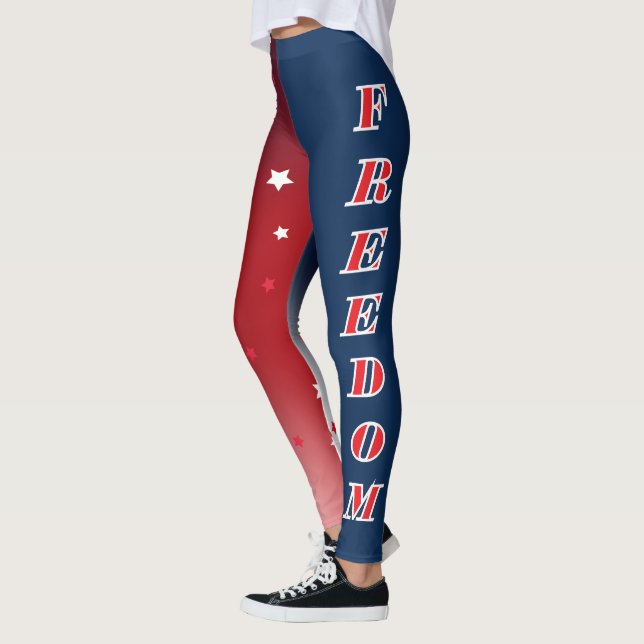 Leggings Red White and Blue Freedom (Gauche)