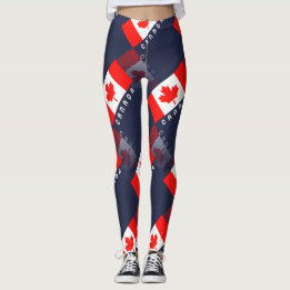 Leggings Réflexion canadienne élégante du drapeau 3D de