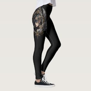 Leggings Reine de l'Ombre – Emblème de l'Esprit Panthère.