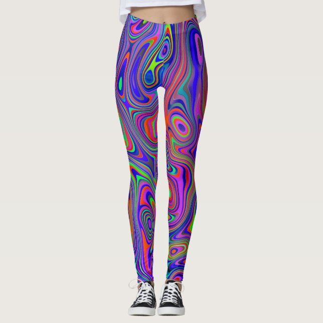 Leggings Remous de néon (Devant)