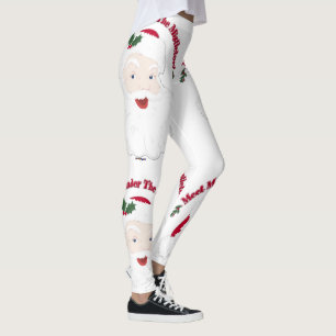 Leggings Rencontrez-Moi Sous Le Mistletoe Vintage Père Noël
